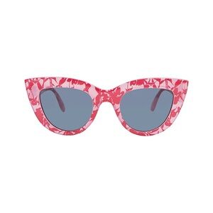 Summer & Rose Sunglasses in Summer Oasis Red Pink Floral Cat Eye Retro Style